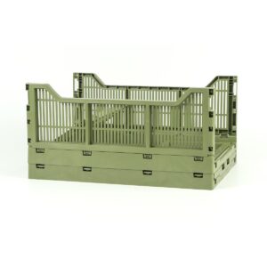 Maxi πτυσσόμενο καλάθι-ΕΝΚΟ- πράσινο ελιάς olive για το σπίτι 17lt 40x30x17cm 4317 - Image 6